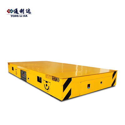 3m*2m 5 Tonne Yellow Trackless Heavy Material Motorized Cart